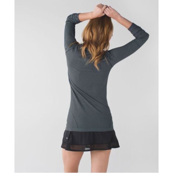 Lululemon Swiftly Tech Long Sleeve Crew Tempo Stripe Black White - Picture 2 of 11